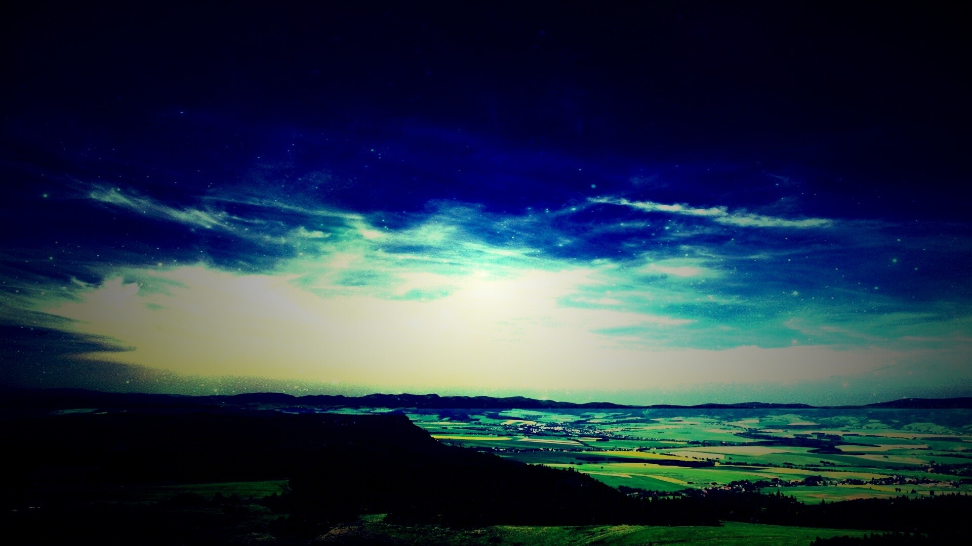 Вид на равнину обои