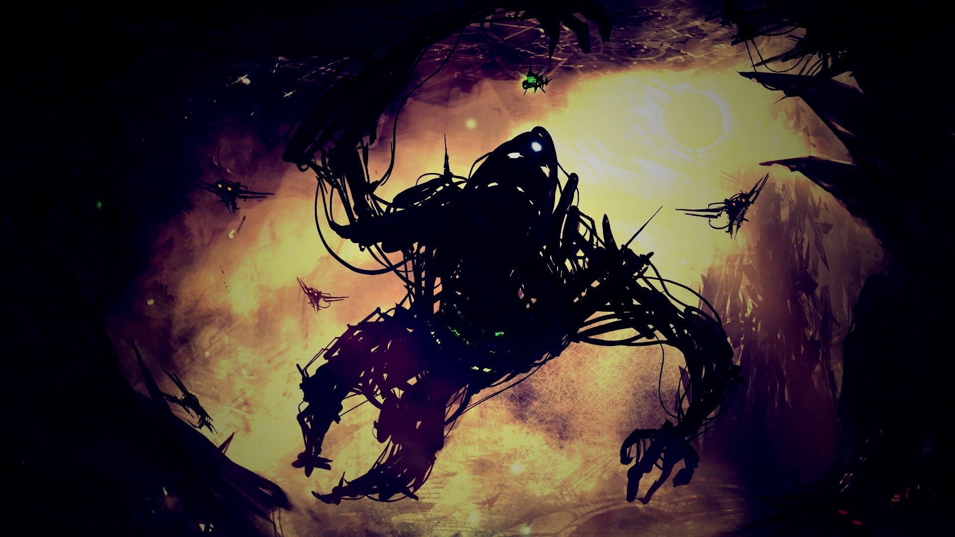 Подзёмный темный монстр обои