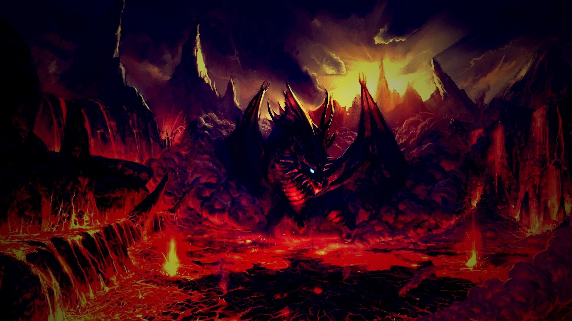 Огненный дракон обои