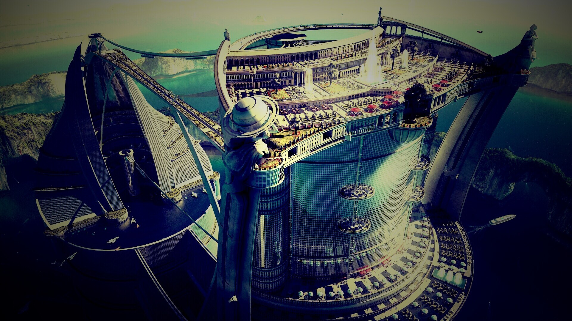 Город будущего обои