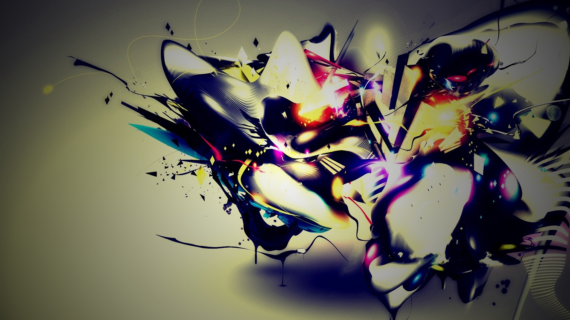 Яркая абстракция обои