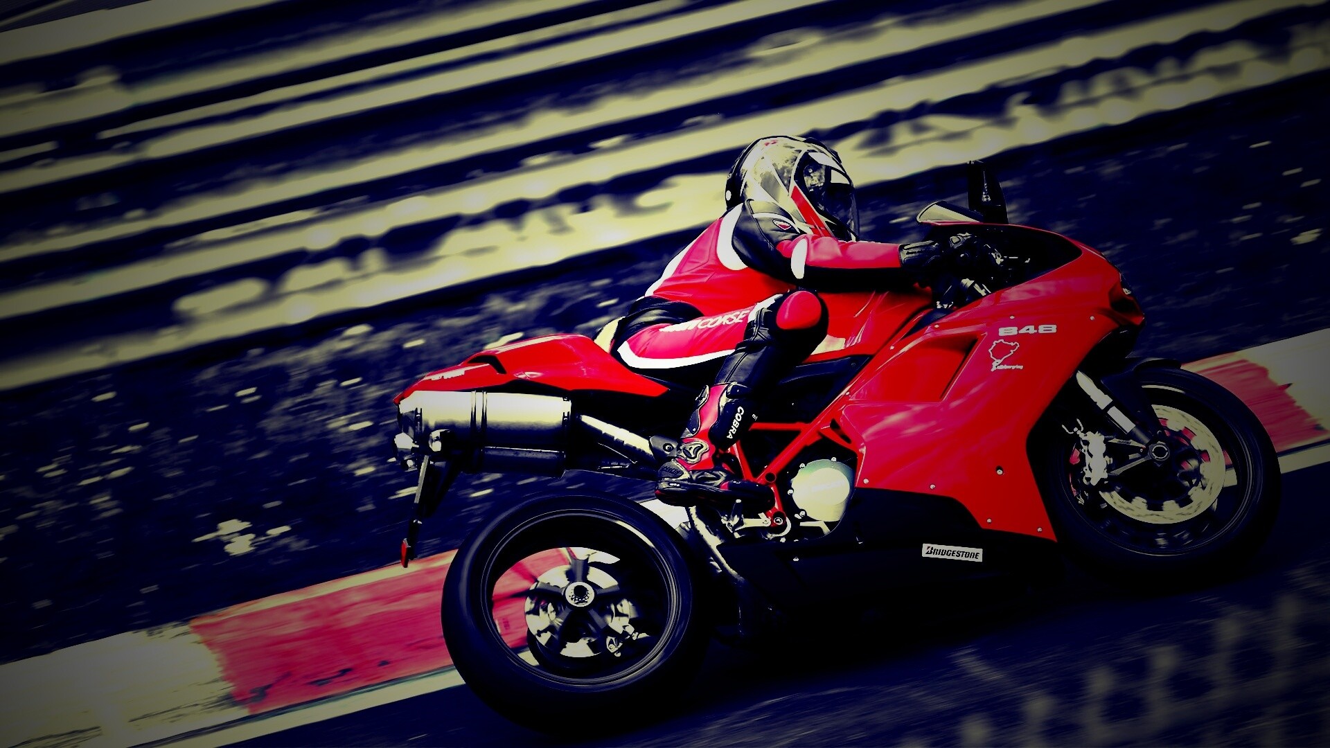 Красный мотоцикл обои