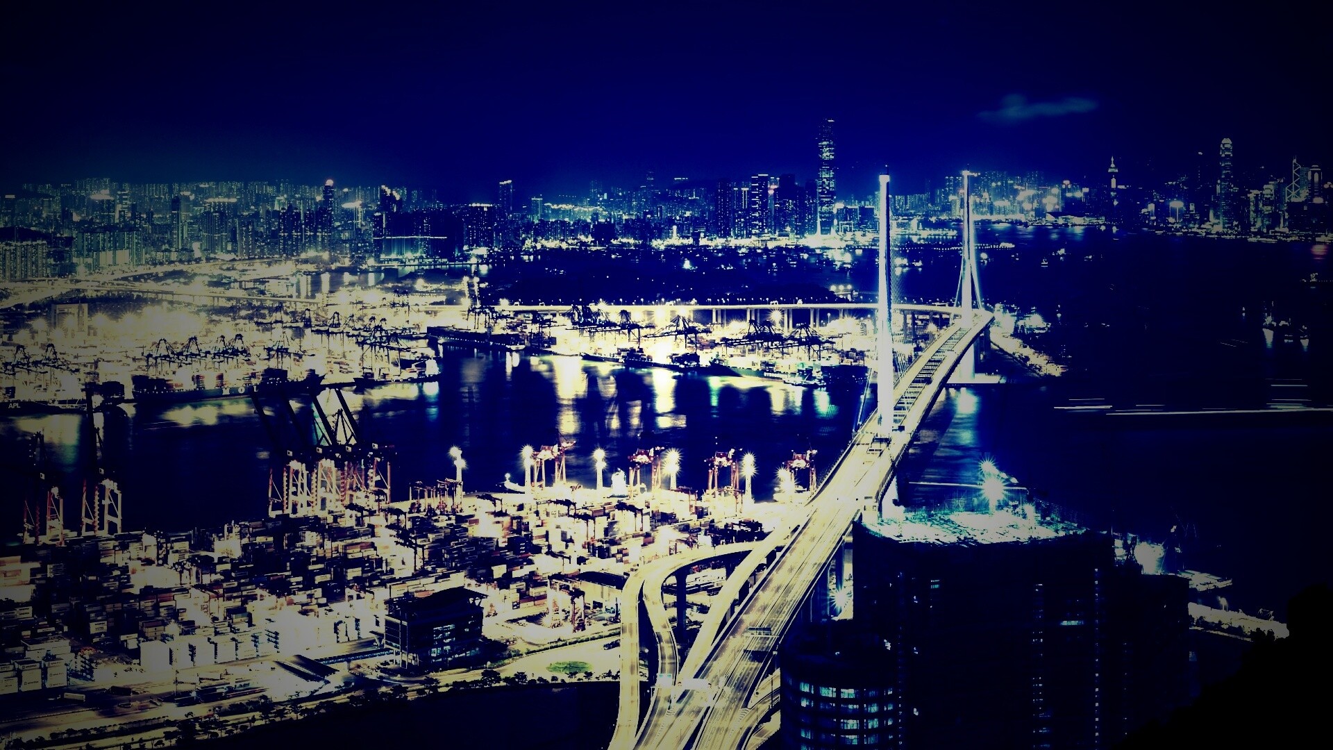 Ночная городская жизнь обои