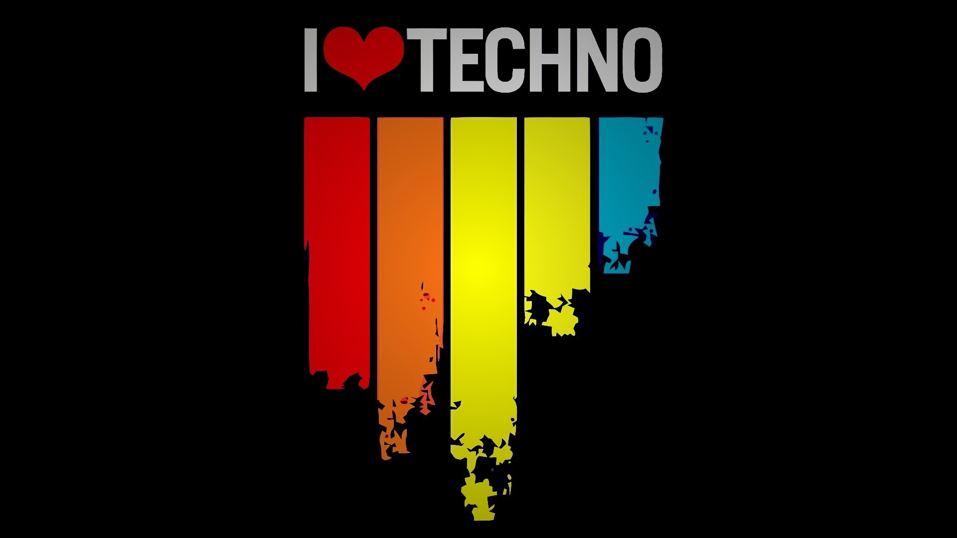 Я люблю техно обои