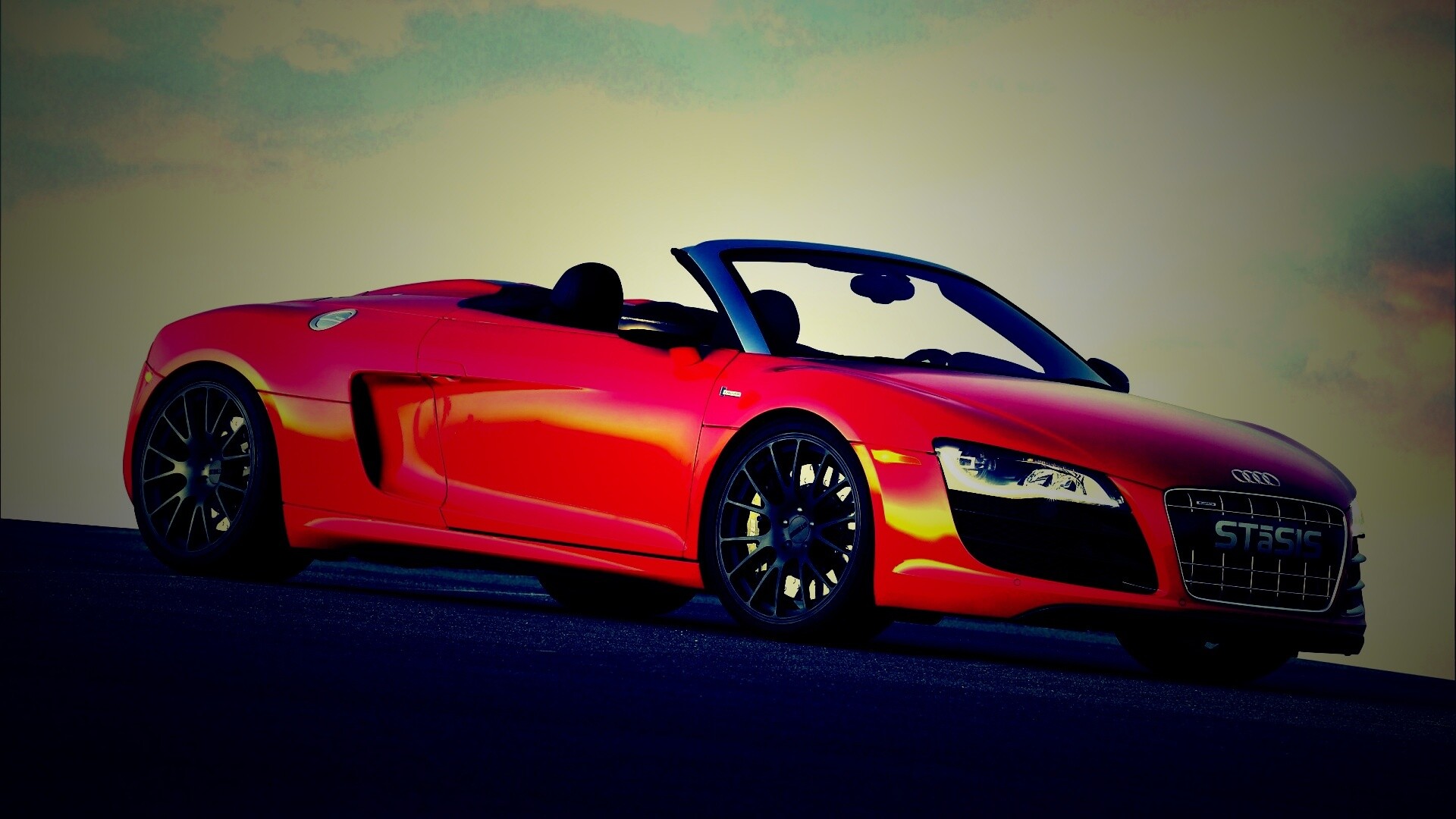 Красная Audi обои