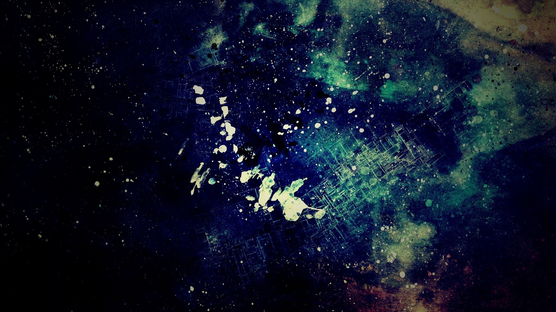 Паттер из красок и штрихов обои