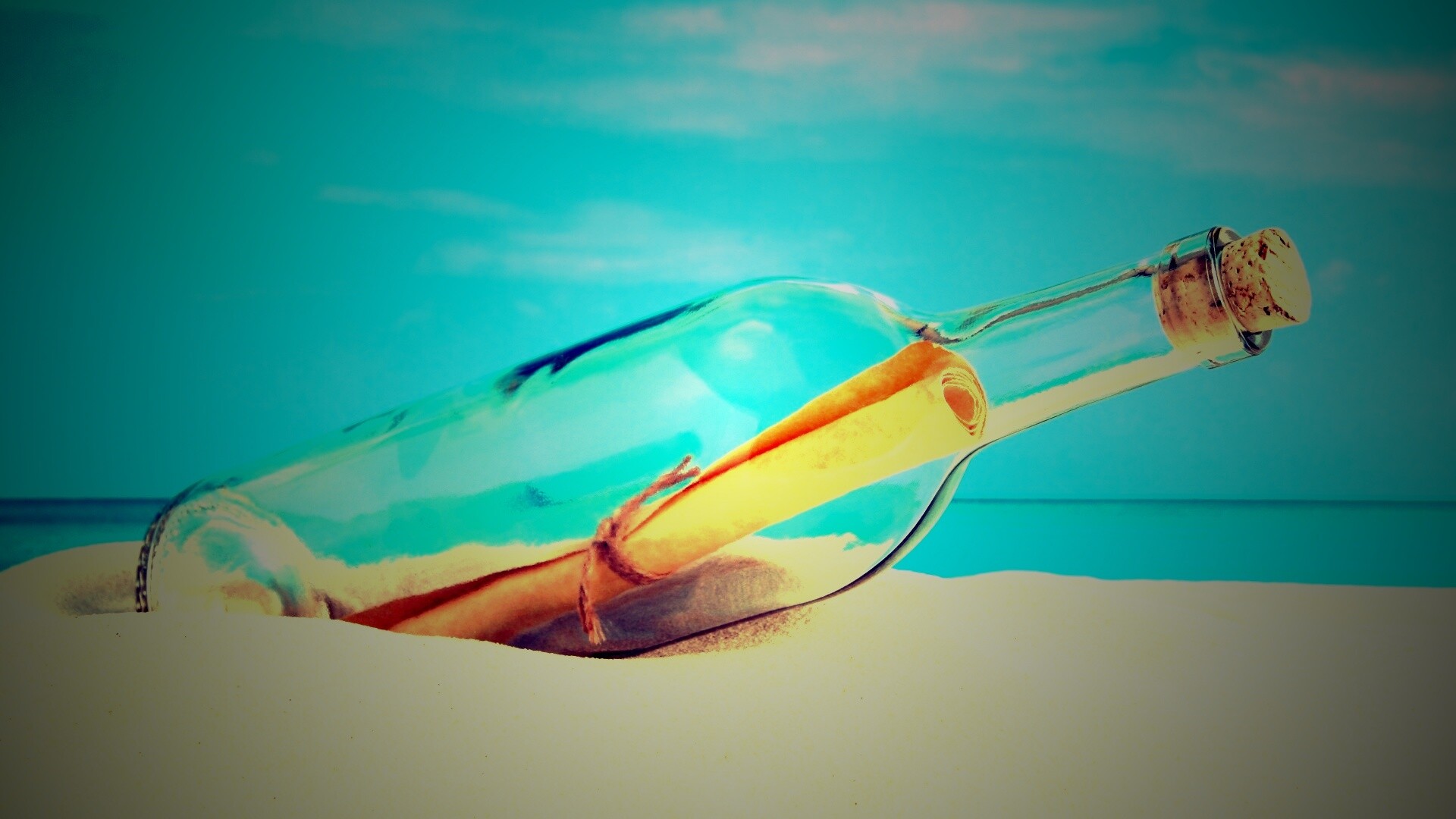 Послание в бутылке обои