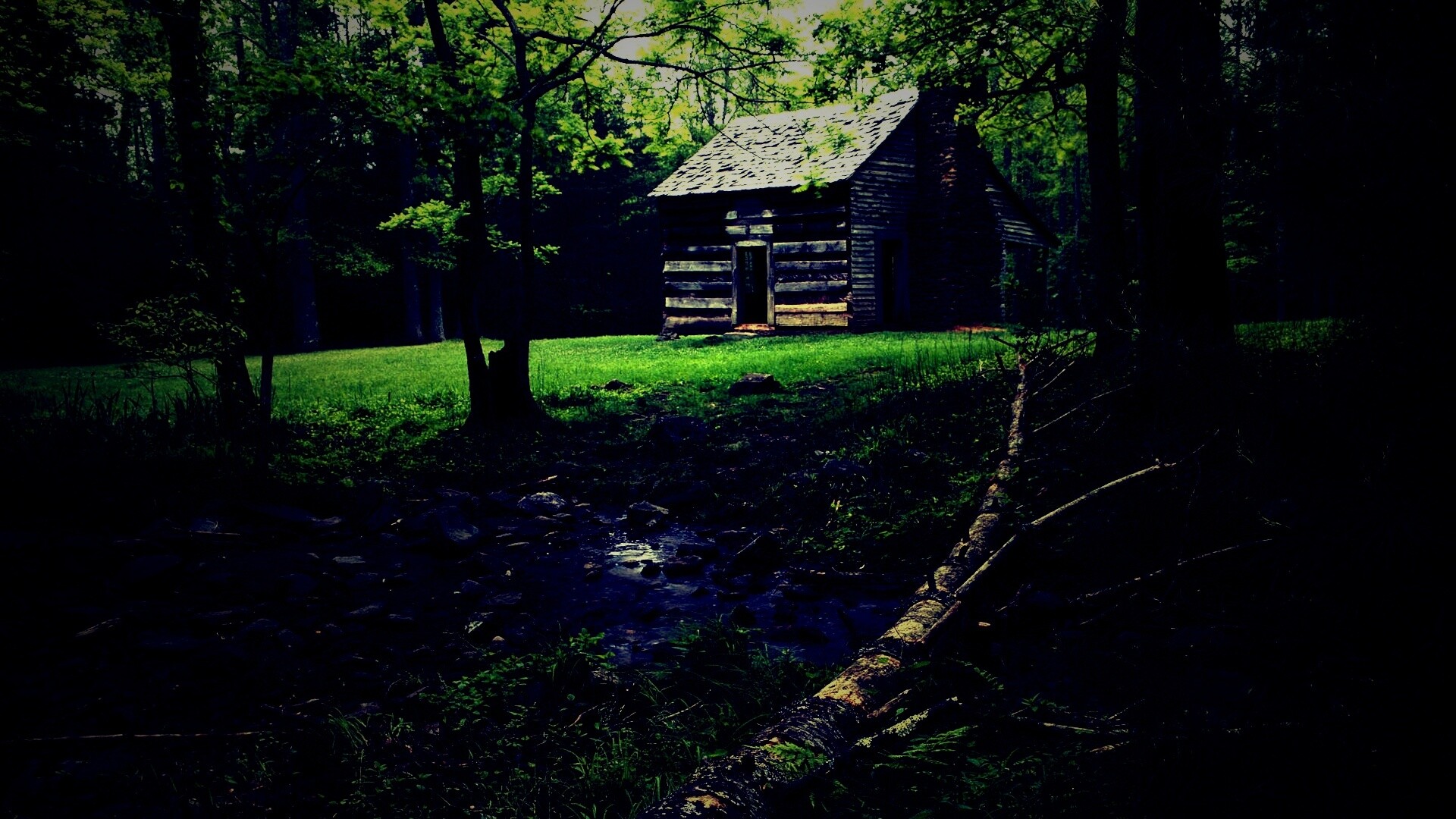 Домик в лесу обои