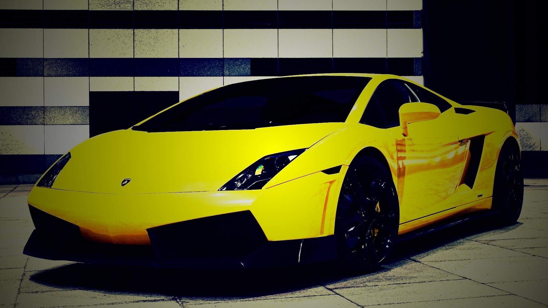 Желтый Ламборджини обои