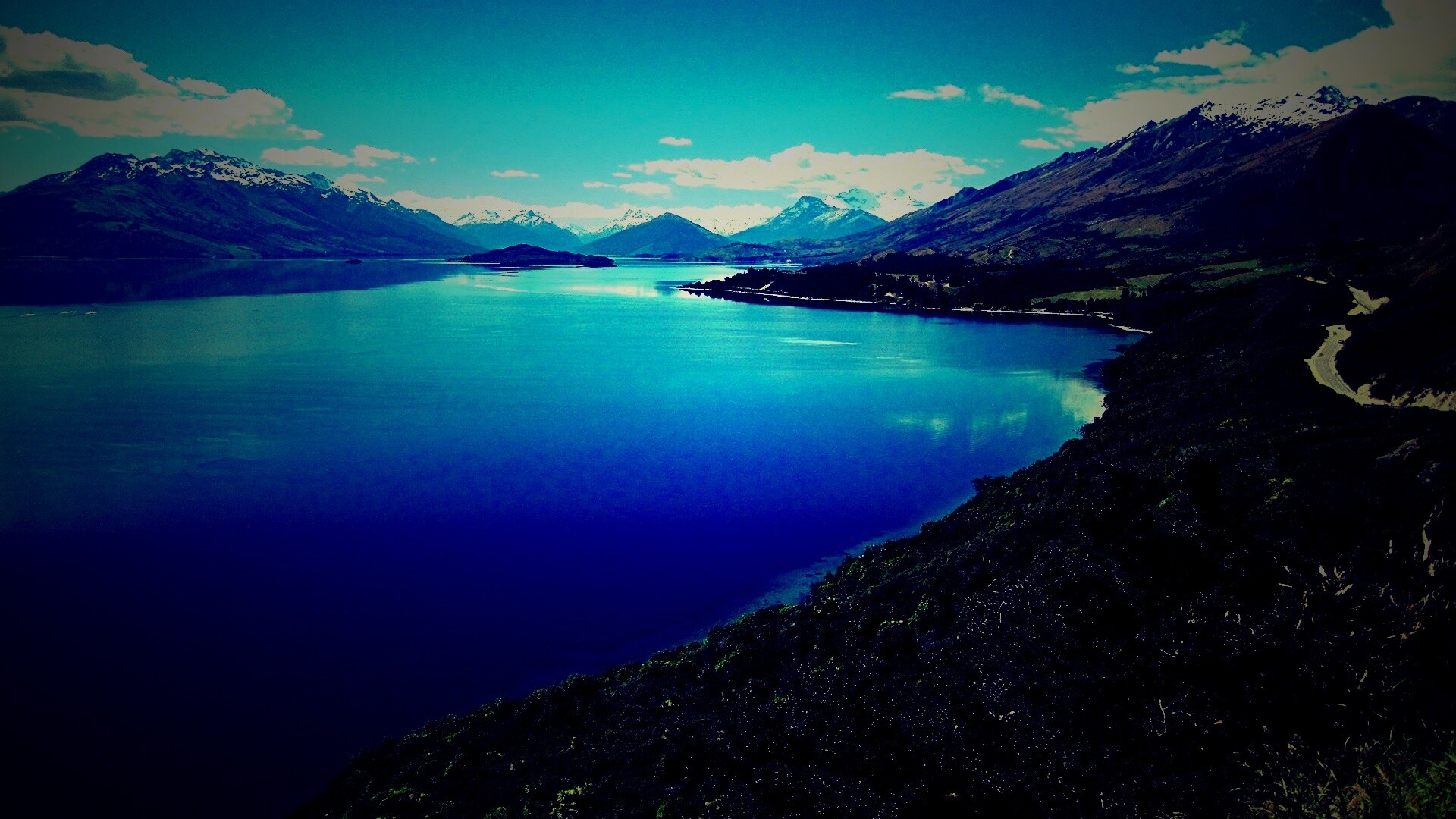 Горное озеро обои