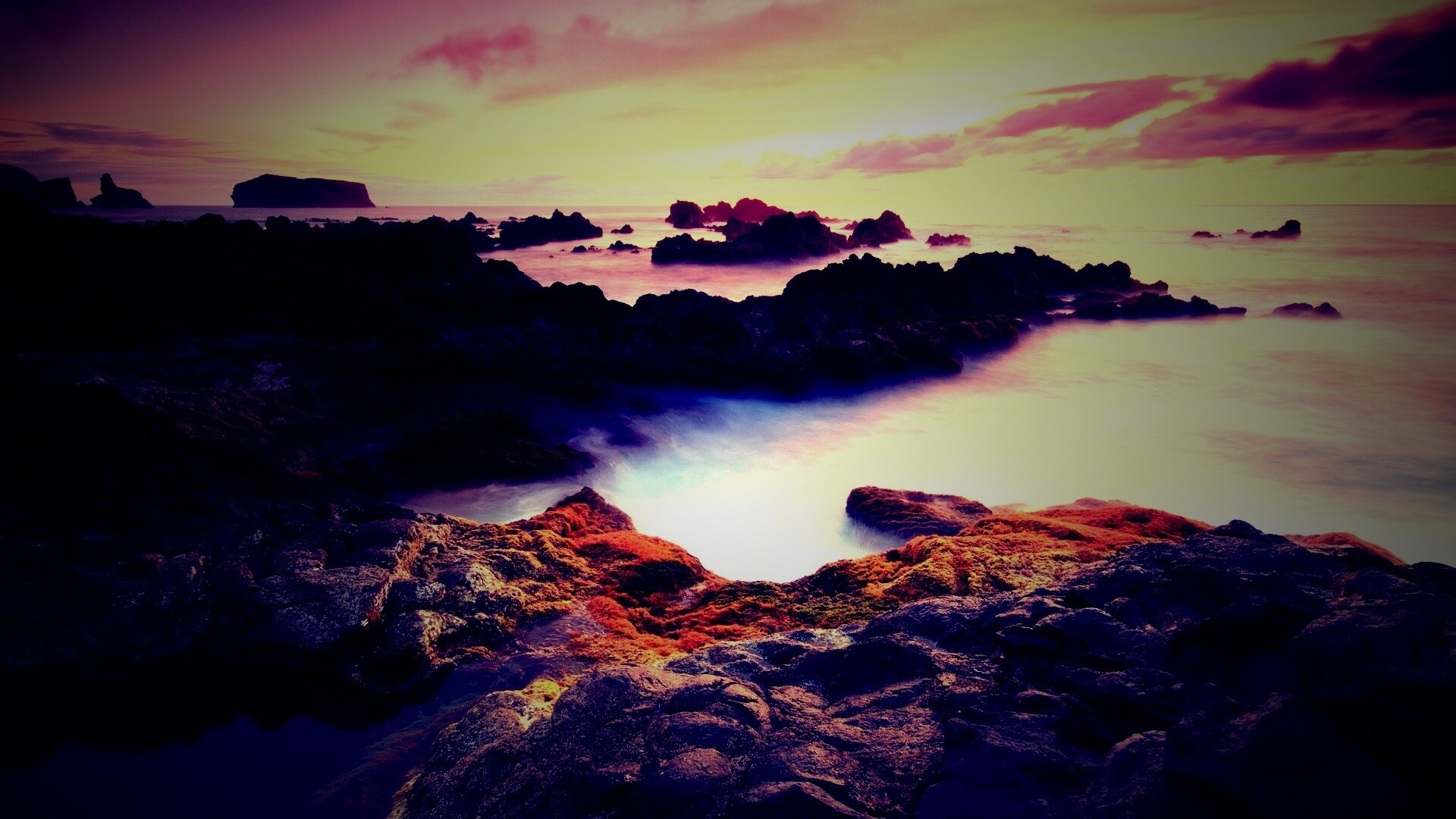 Острова в тумане обои