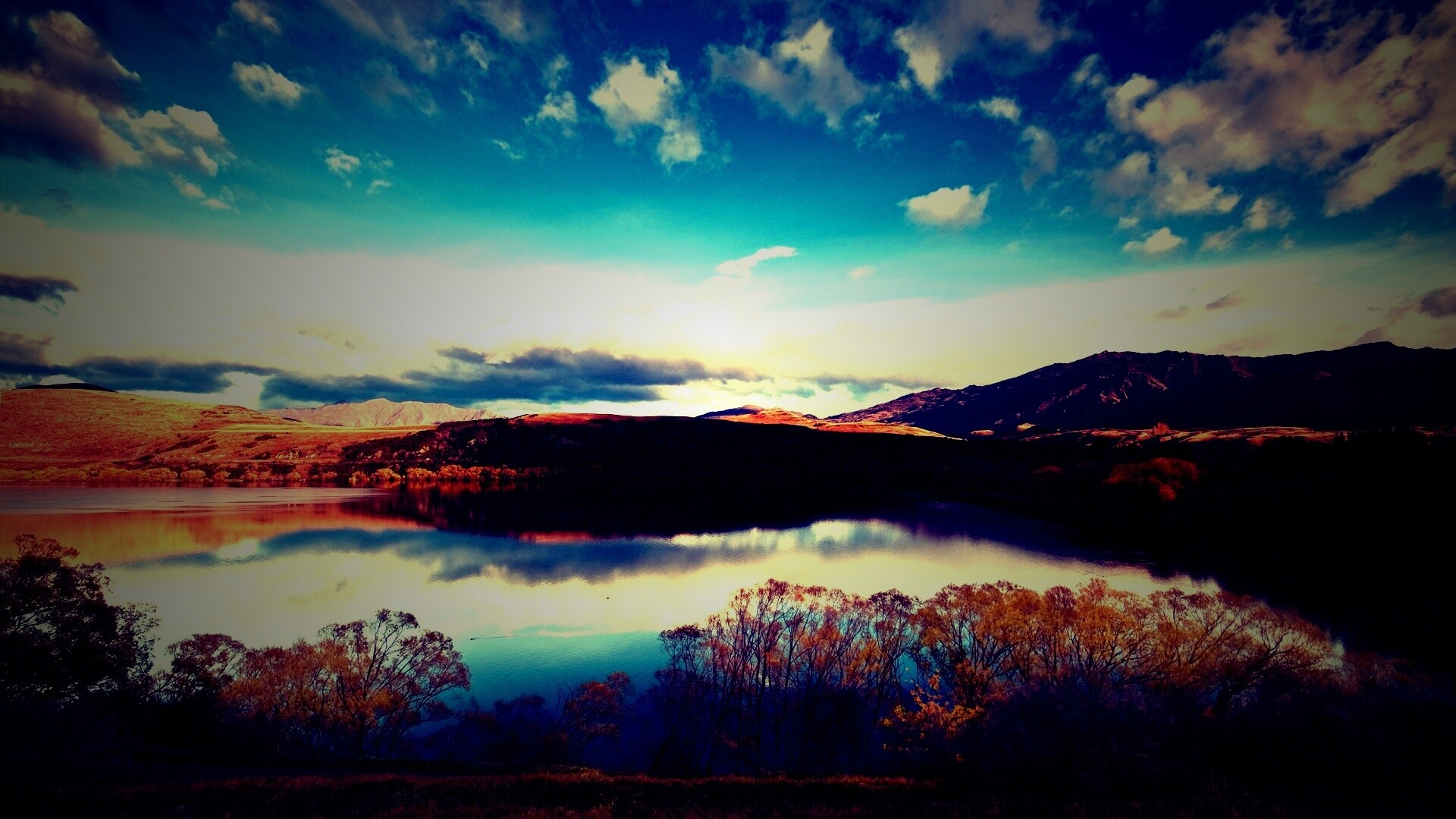 Живописное озеро обои