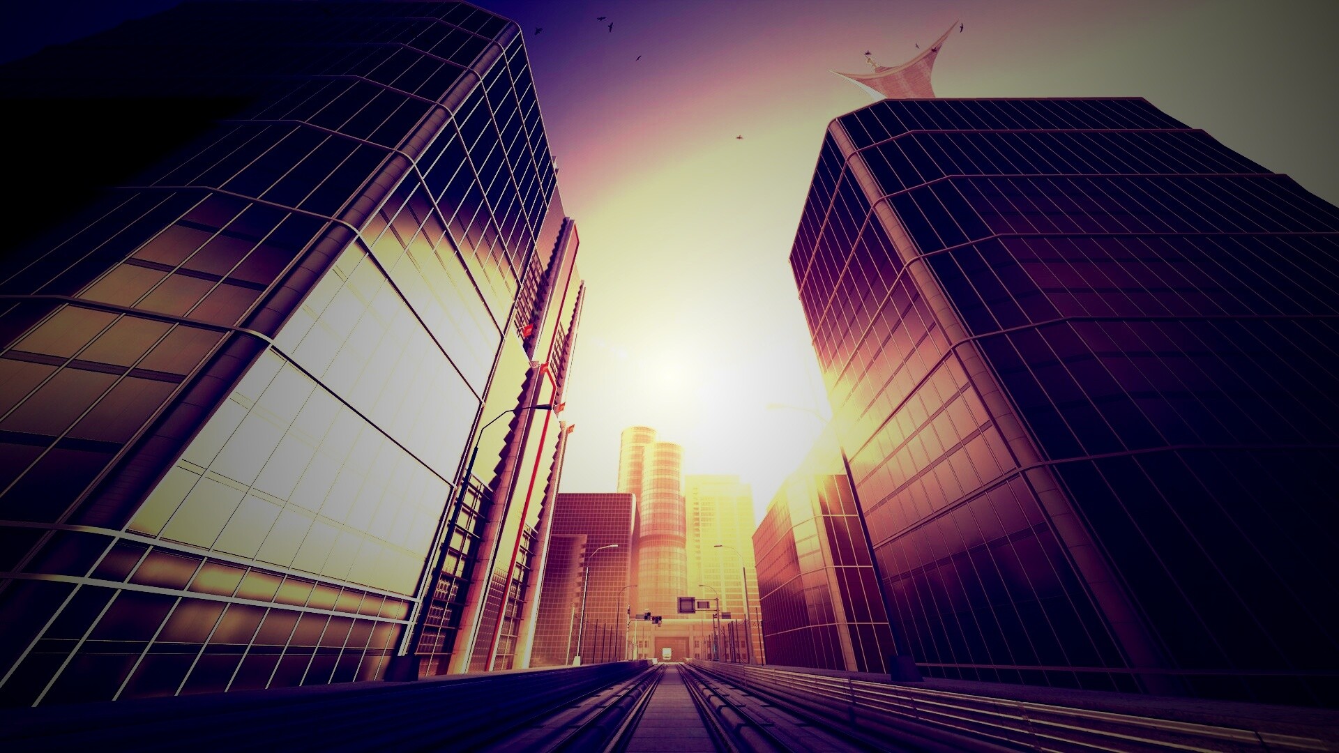 Улица из Mirrors Edge обои