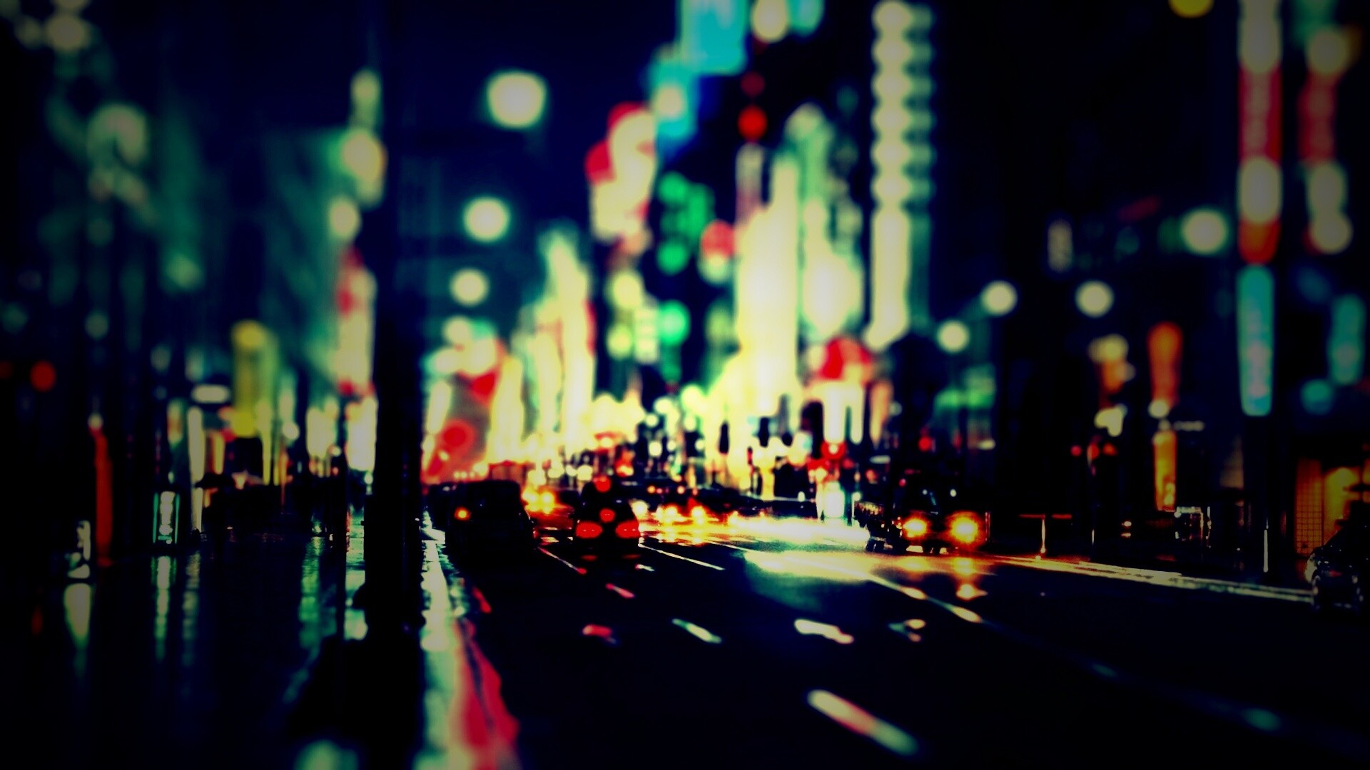 Игрушечный город огней обои