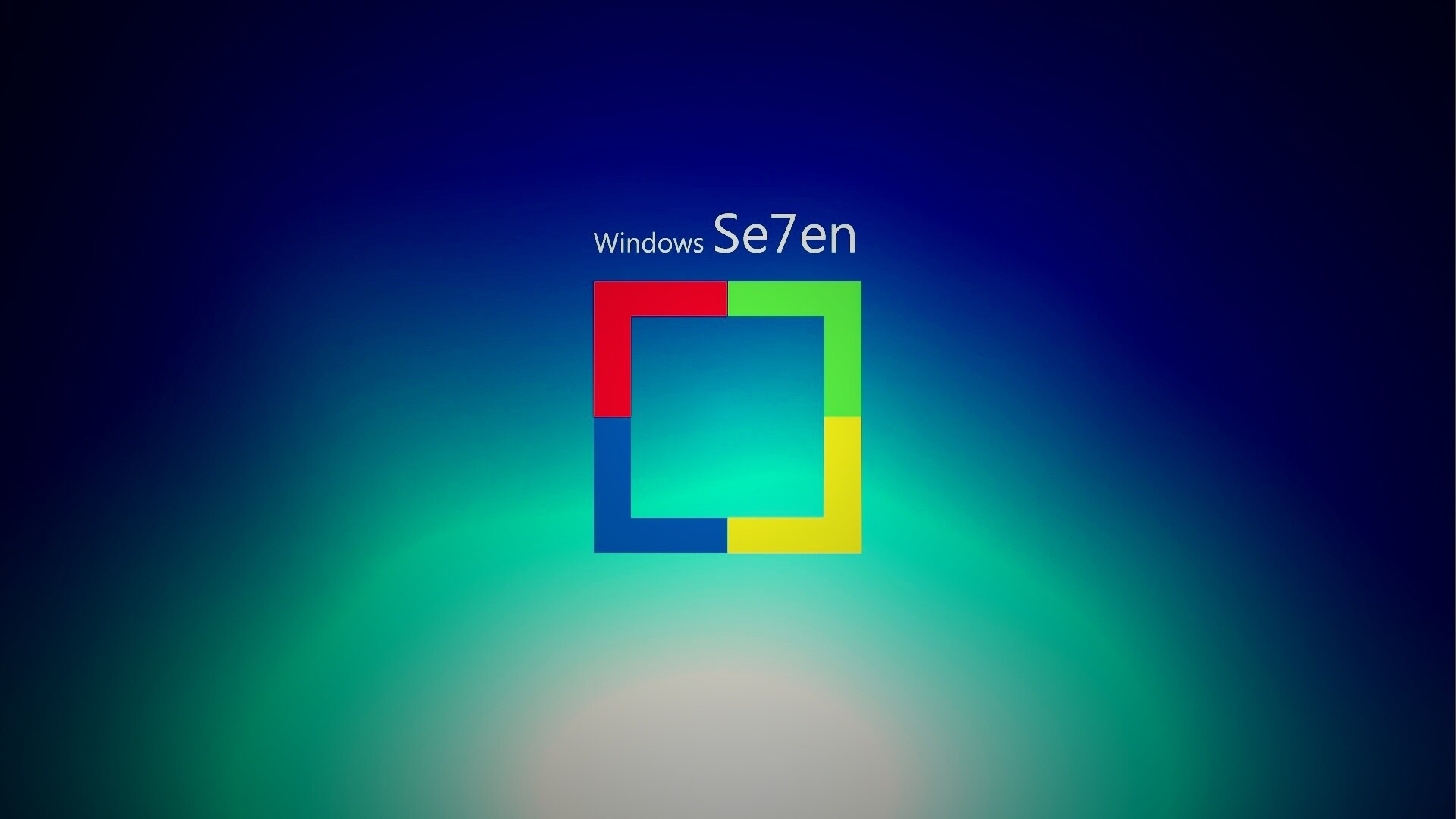 Квадратное лого Windows Seven обои