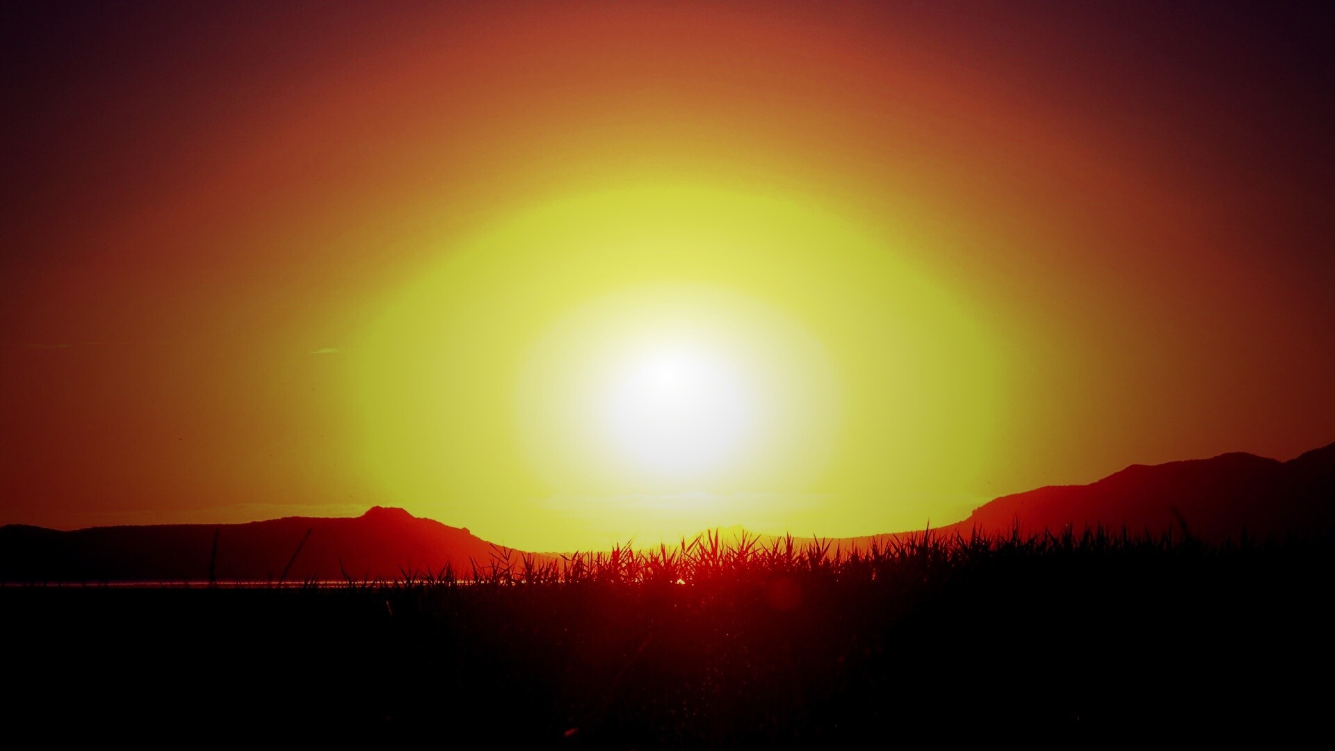 Сельский закат обои