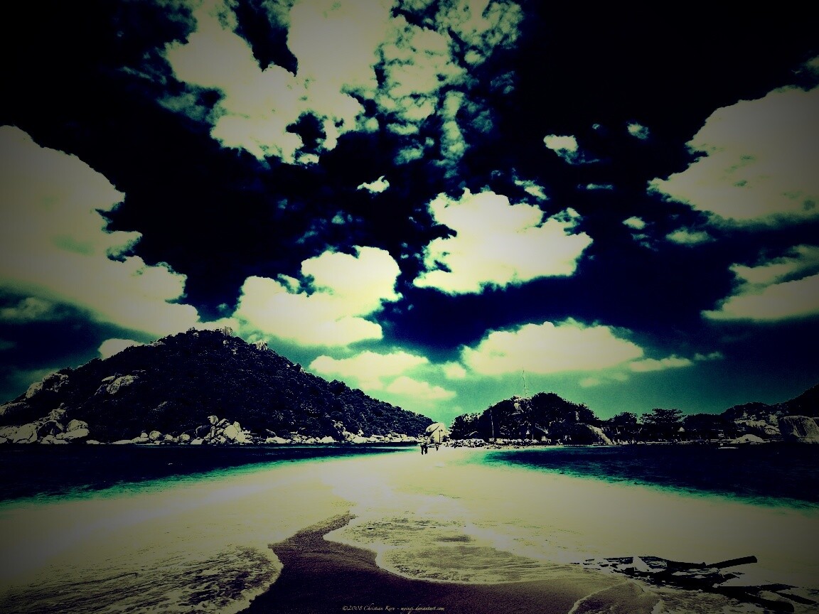 Двойное море обои