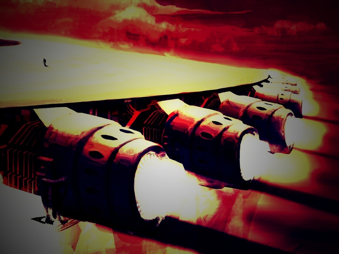 Разгон космического корабля обои