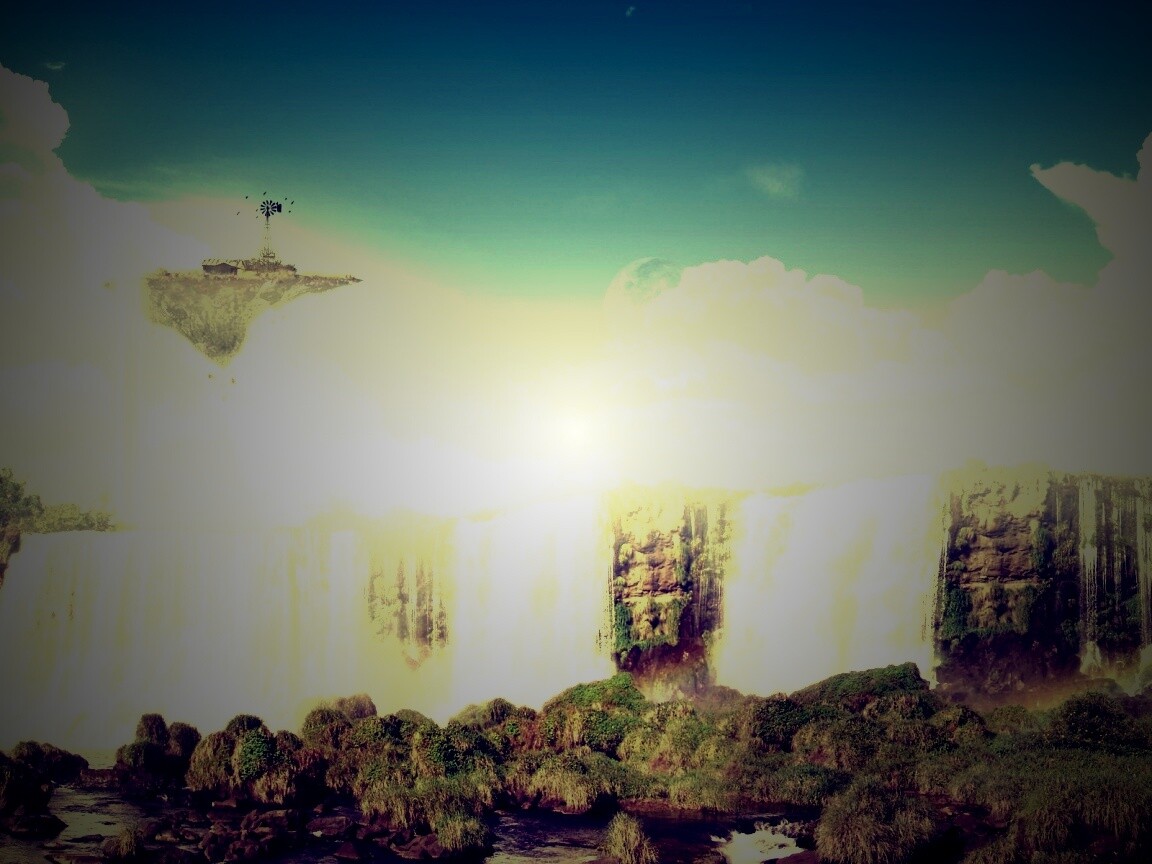 Ферма на летающем острове обои