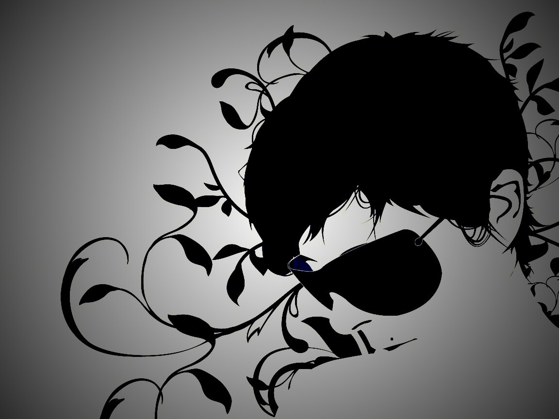 Парень на фоне узора обои