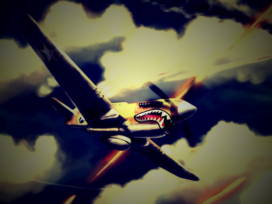 Истребитель акула обои