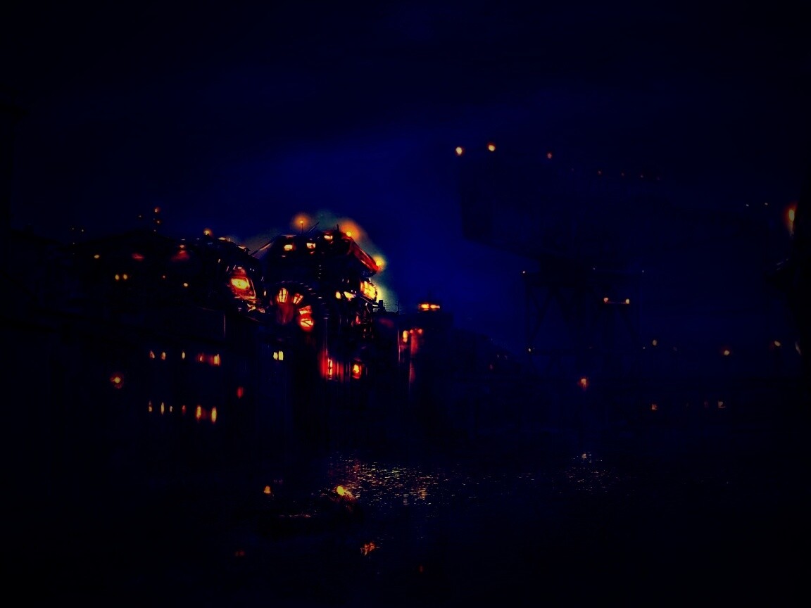 Портовые огни обои