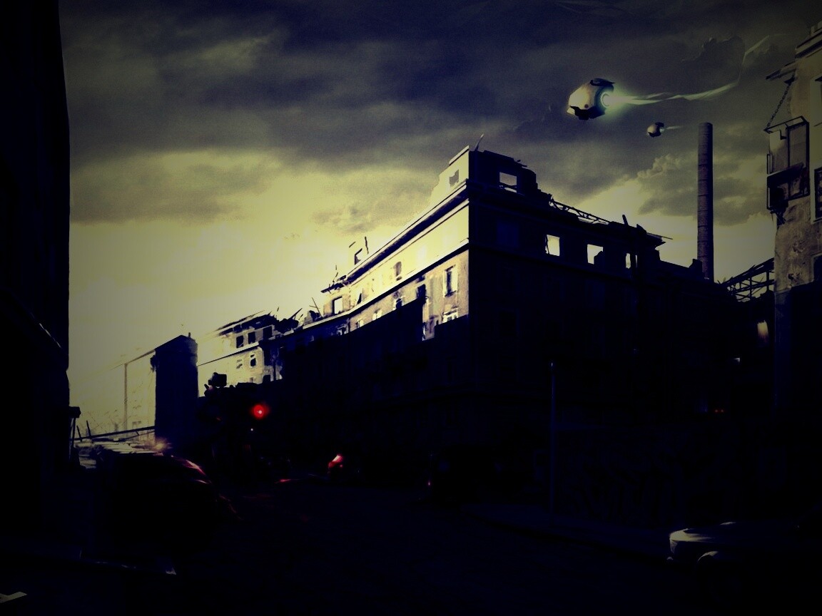 Инопланетяне в трущобах обои