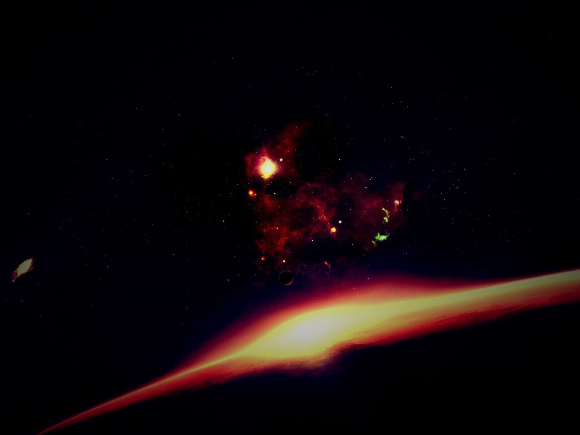 Восход в космосе обои