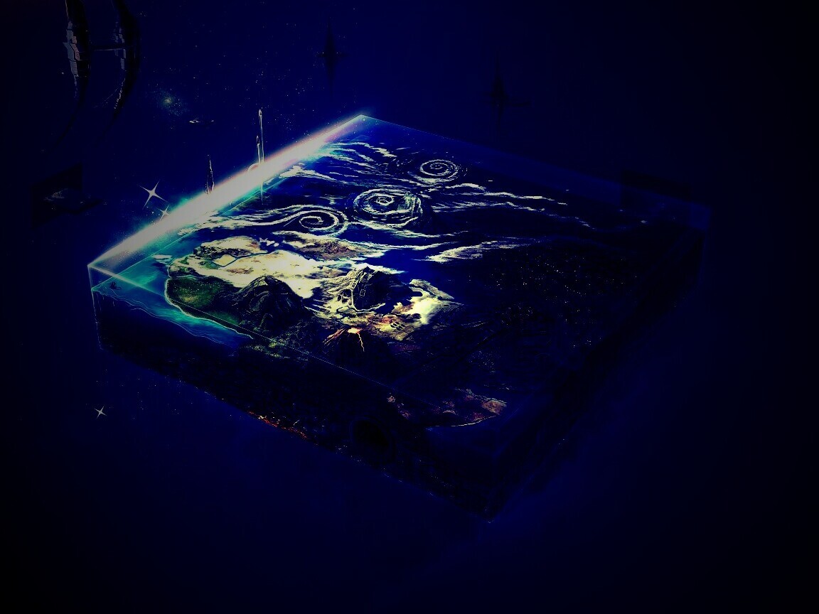 Кубическая земля в вакууме обои