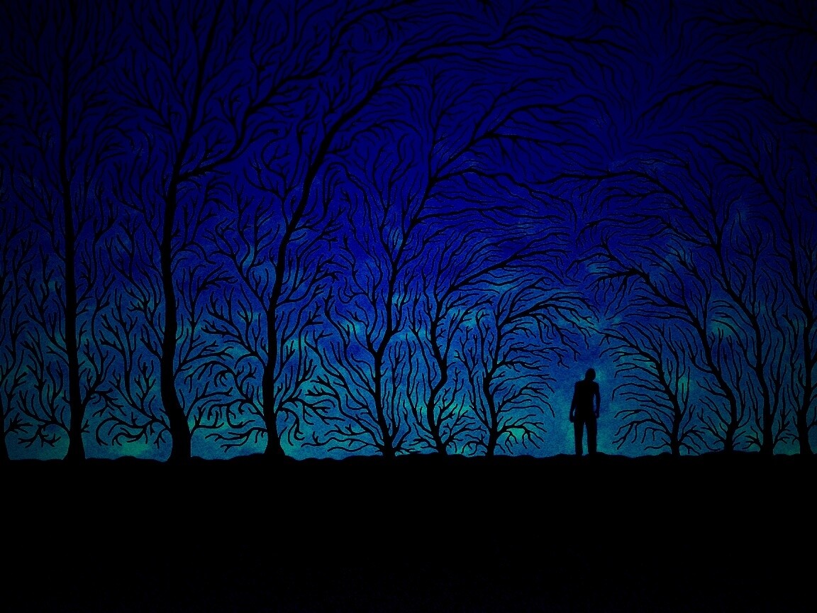 Смыкающиеся деревья обои