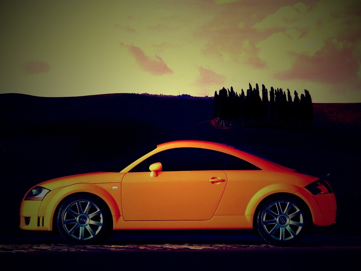 Оранжевый Ауди ТТ обои