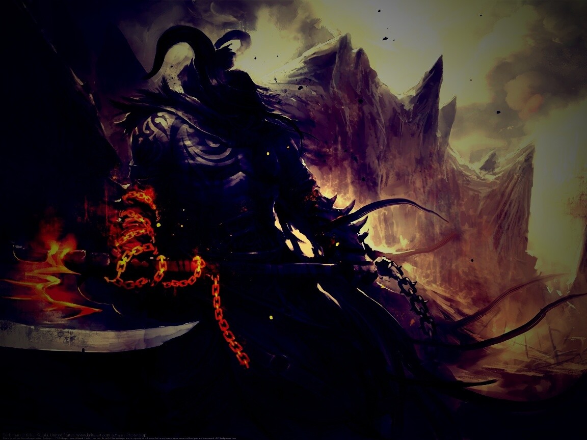 Демон с топором обои