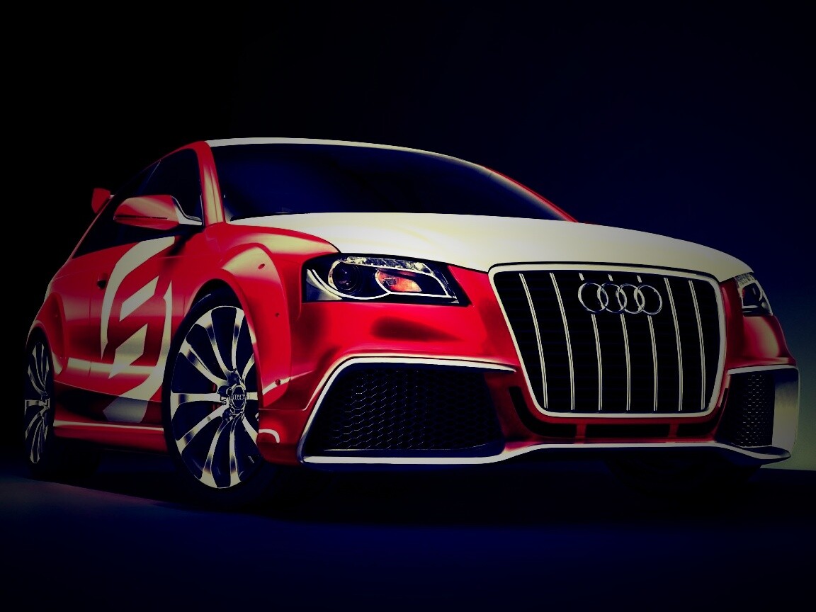 Красный Ауди обои
