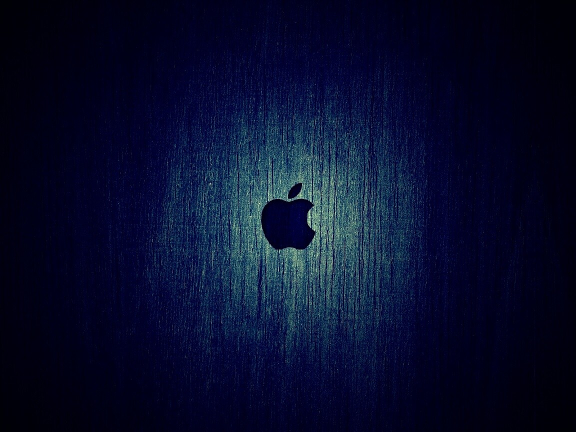 Логотип Apple на доске обои
