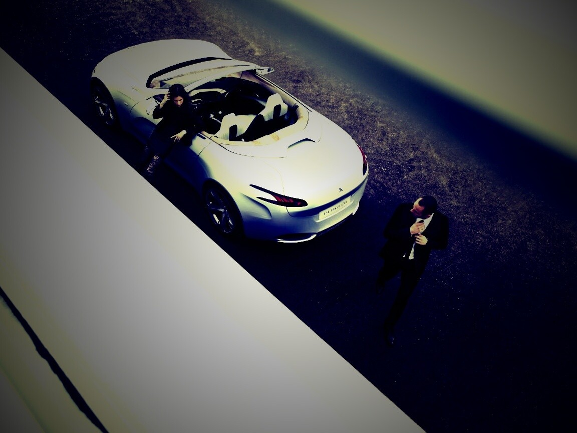 Пара у кабриолета Пежо обои