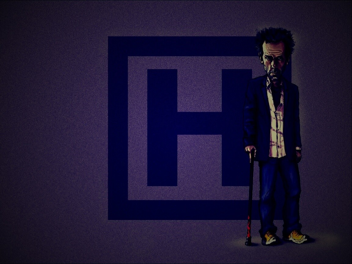 Шарж на доктора Хауса обои