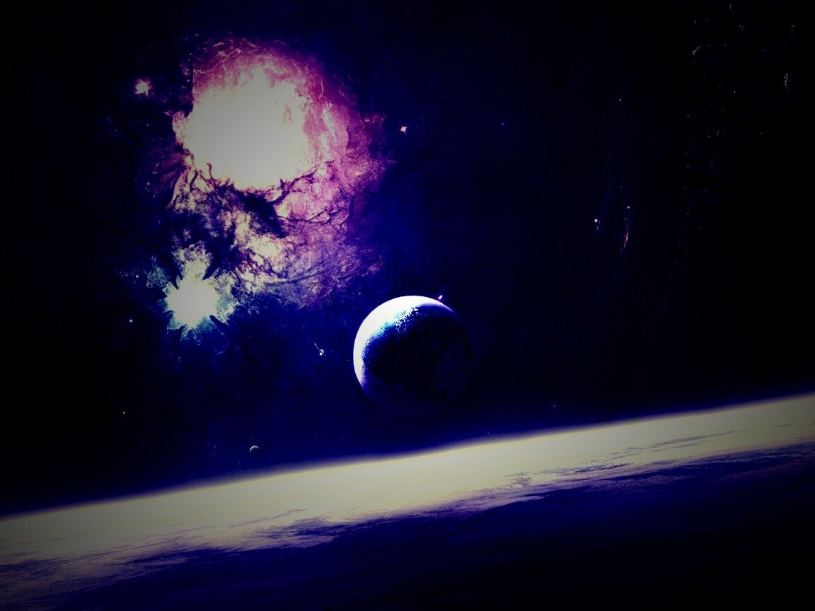 Черный космический туман обои