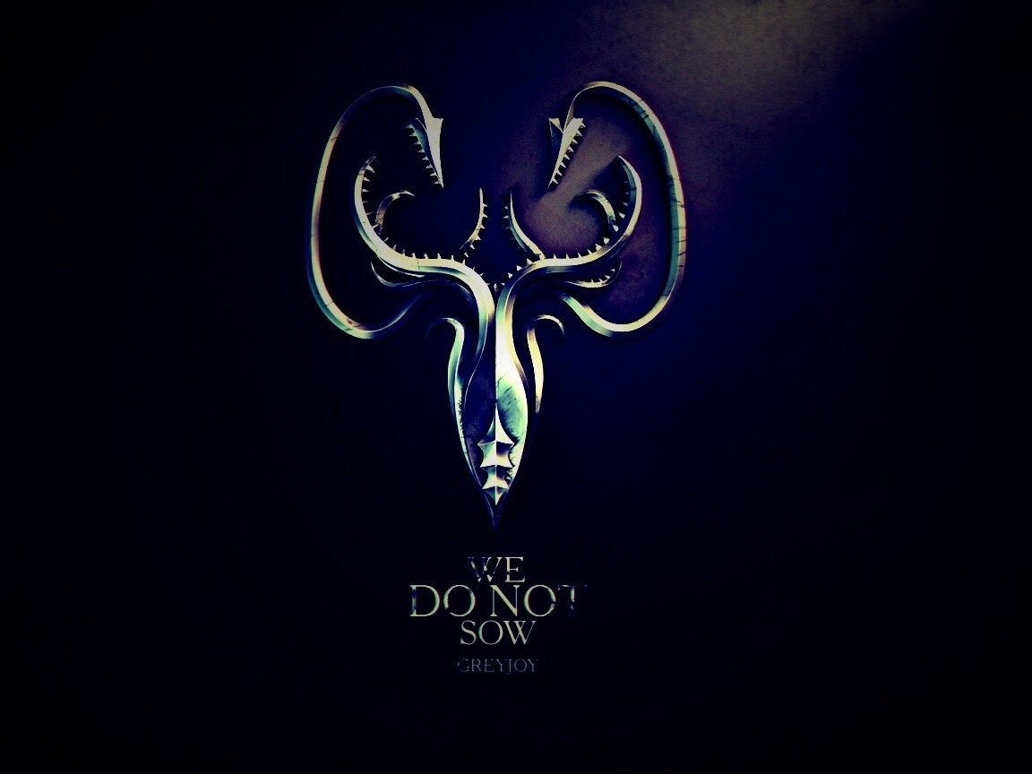 Металлический герб дома Грейджой обои