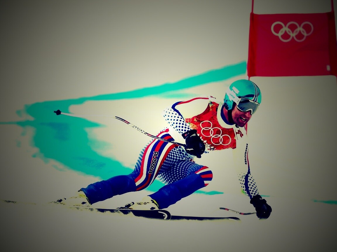 Лыжник на олимпиаде обои
