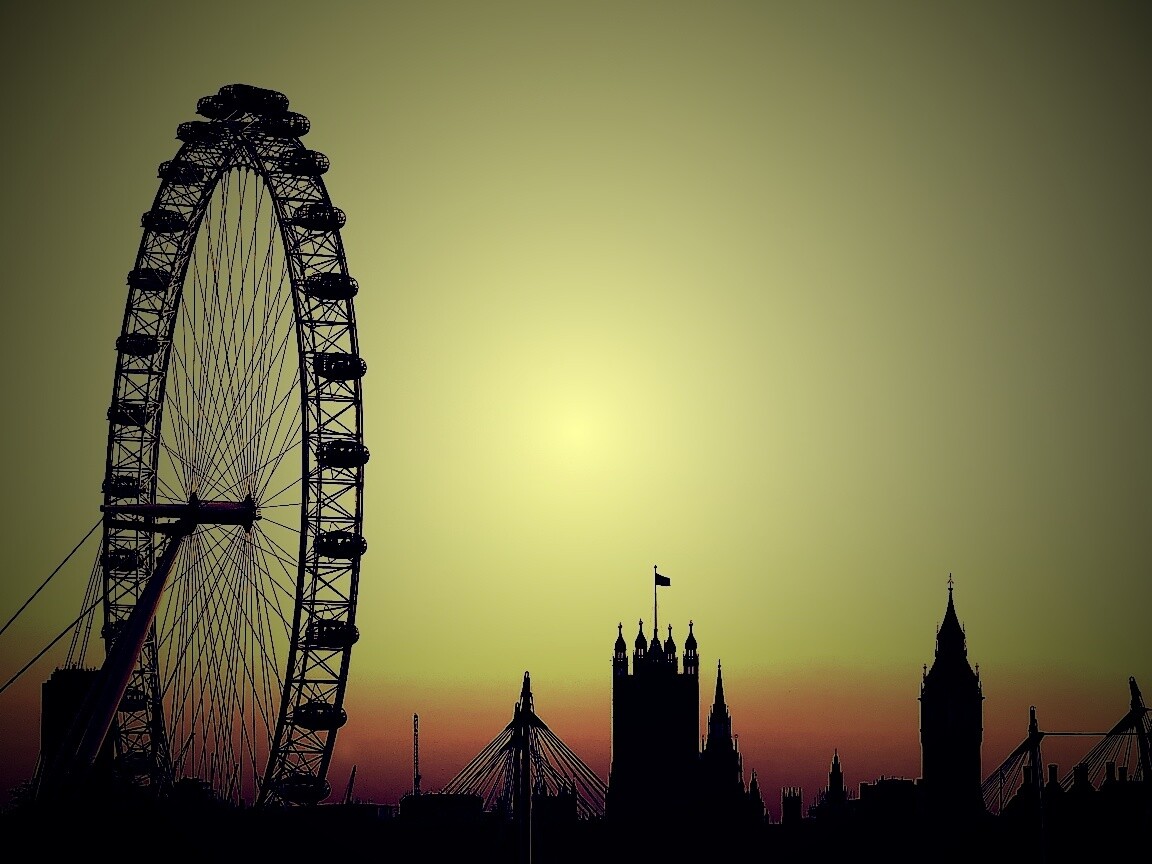 Силуэт Лондона обои