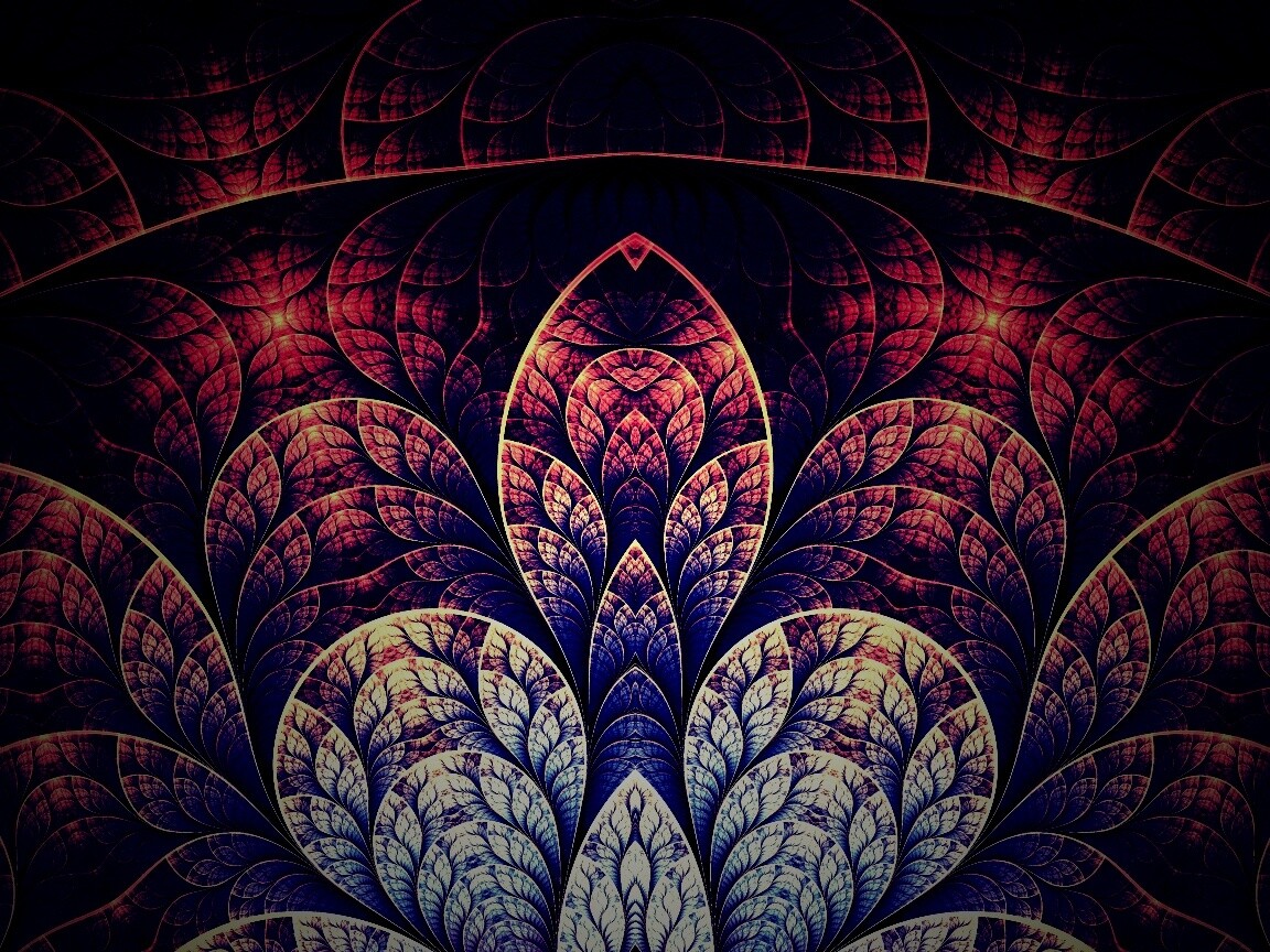 Фрактальные листья обои