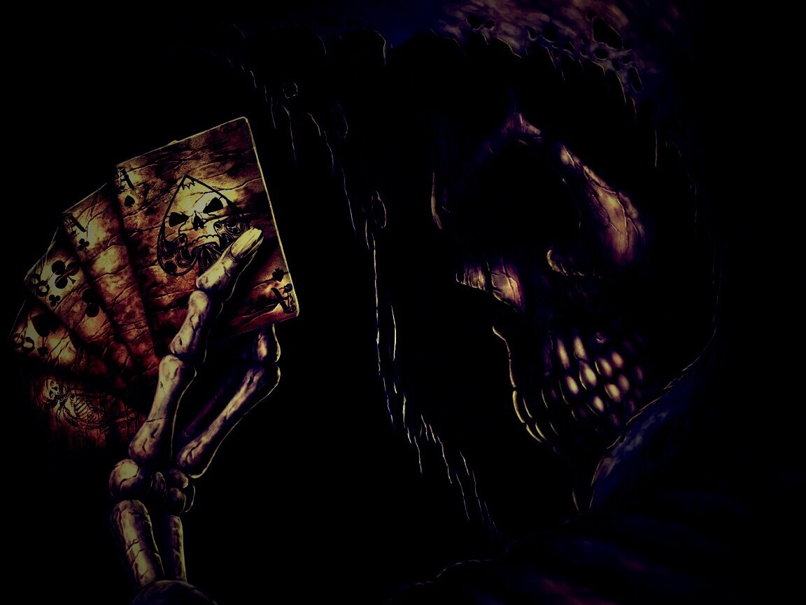 Смерть с картами обои