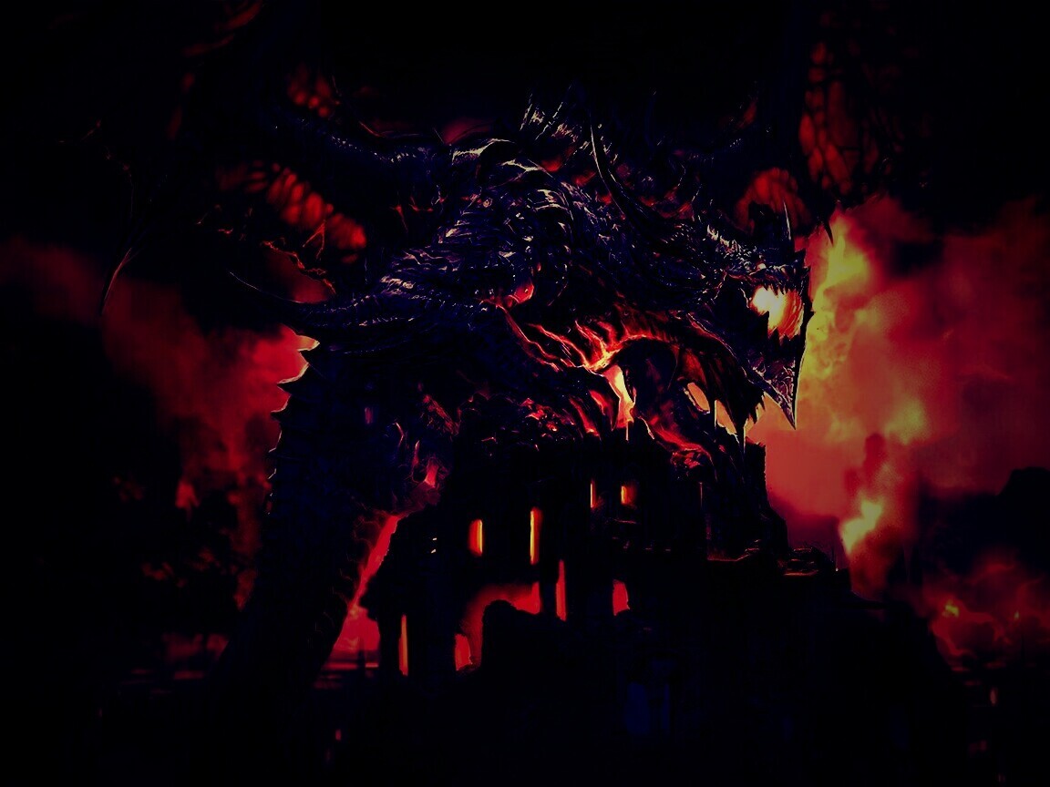 Огромный дракон обои