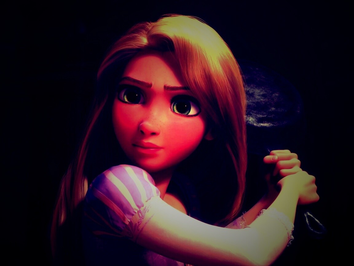 Рапунцель с сковородкой обои