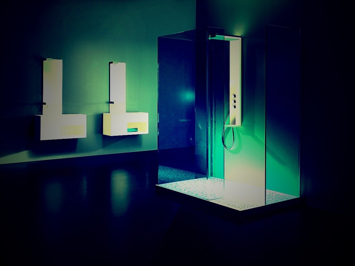 Ванная комната в стиле hi tech обои