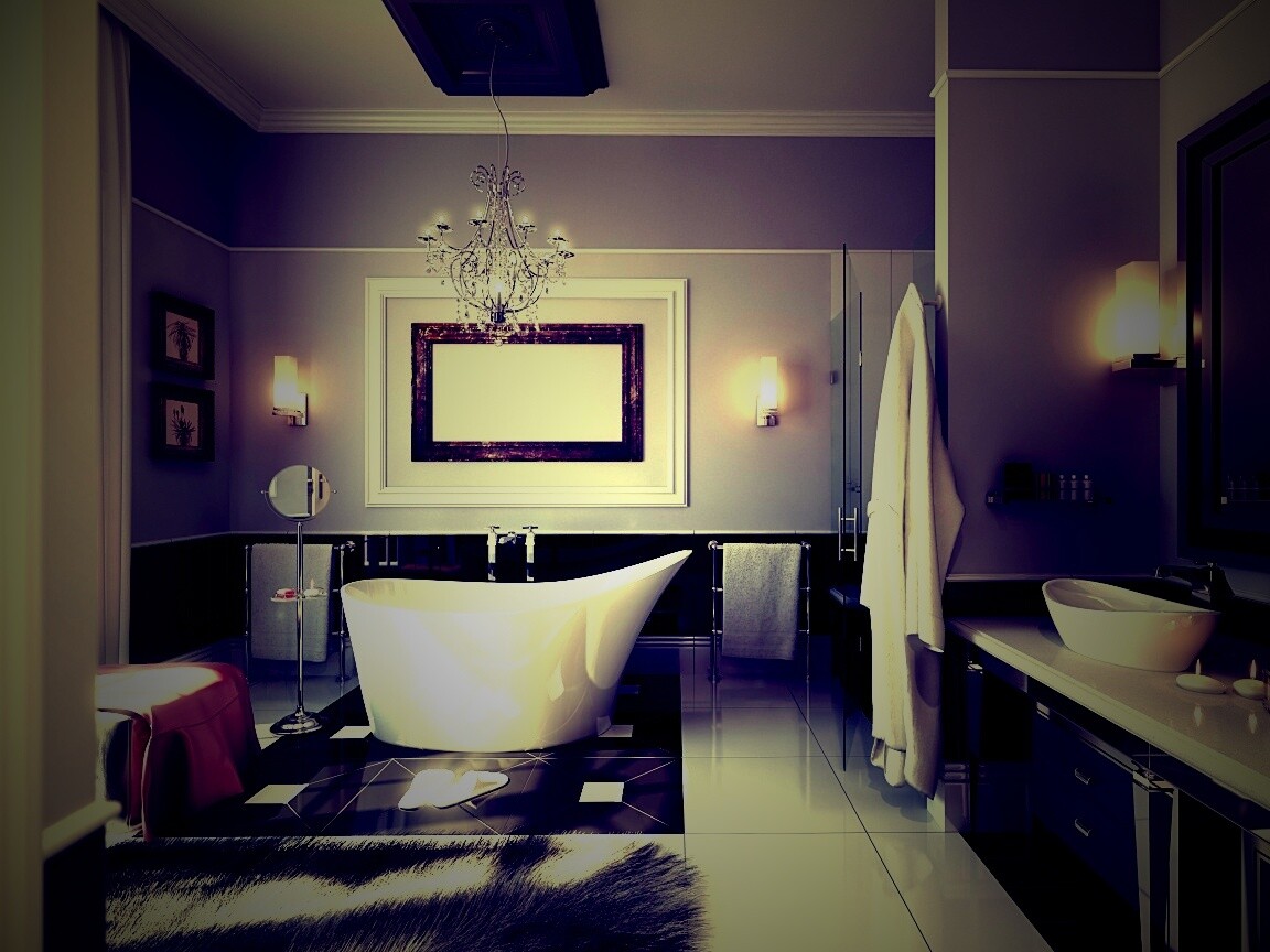 Современная ванна обои