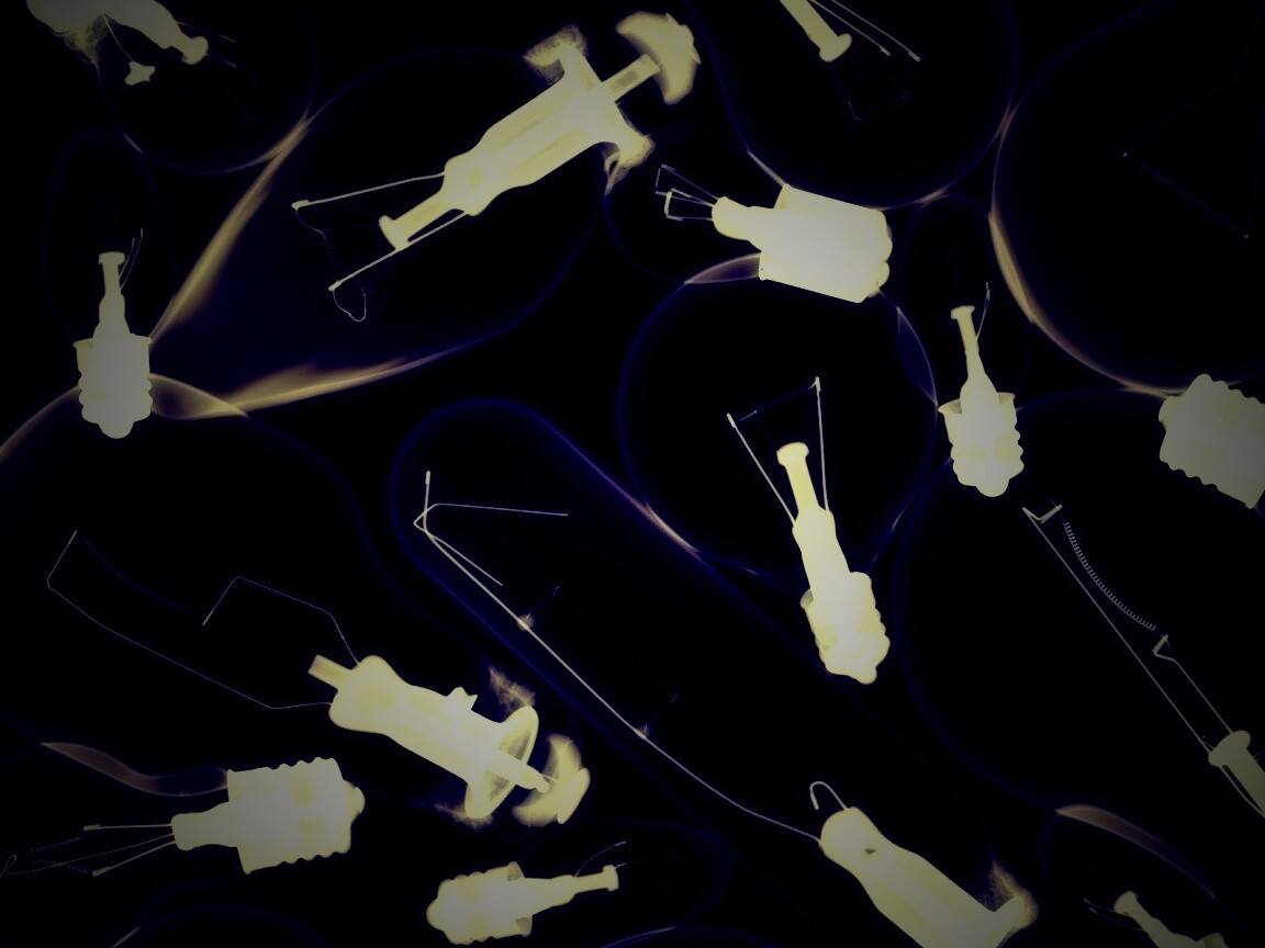 Лампочки под рентгеном обои