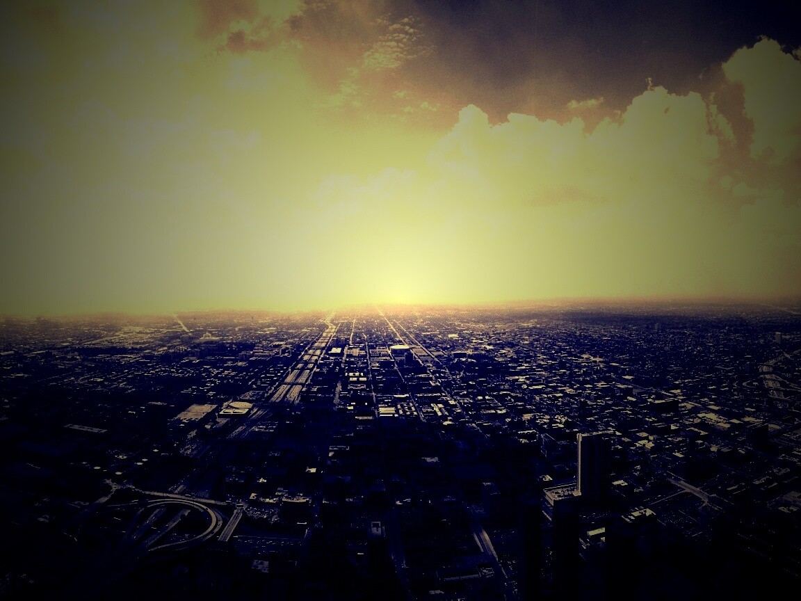 Город: вид сверху обои