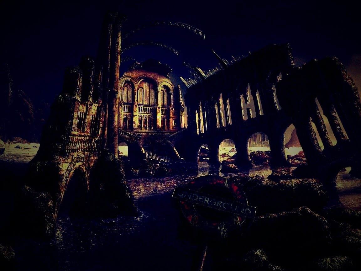 Затопленные руины обои