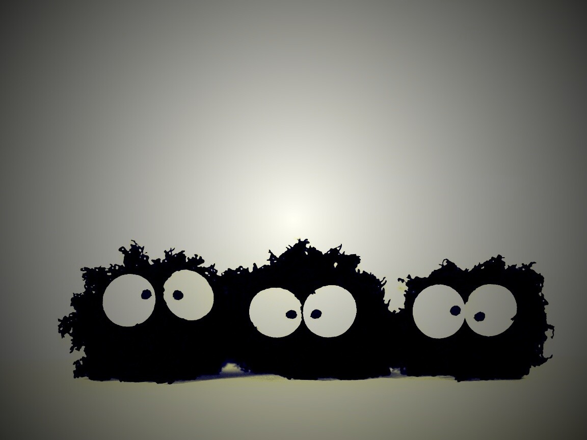 Кляксы с глазами обои